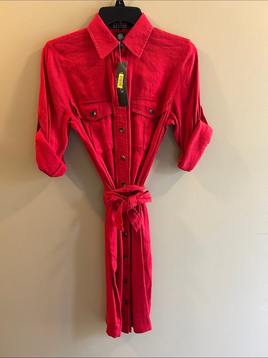 Polo Ralph Lauren Dresses & Skirts - Polo Ralph Lauren Linen Bend Shirt Dress with Pockets size S